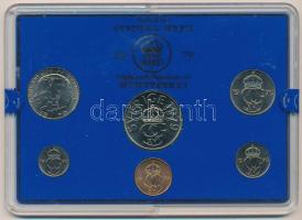 Svédország 1979. 5ö - 5K (6xklf) forgalmi sor műanyag tokban T:UNC karcos tok Sweden 1979. 5 Öre - 5 Kronor (6xdiff) coin set in plastic case C:UNC scratched case