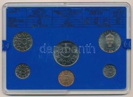 Svédország 1979. 5ö - 5K (6xklf) forgalmi sor műanyag tokban T:UNC karcos tok
Sweden 1979. 5 Öre - ...