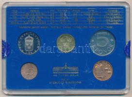 Svédország 1998. 50ö - 10K (4xklf) forgalmi sor műanyag tokban, emlékéremmel T:UNC karcos tok
Swede...