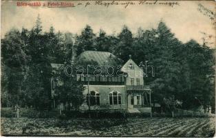 1911 Felsőróna, Horná Roven (Selmecbánya, Banská Stiavnica); Róza szálló. Grohmann kiadása / hotel (szakadás / tear)