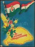 1938 Az ezeréves Magyarország. Képes Vasárnap - A Pesti Hírlap karácsonyi albuma. Benne számos érdekes írással (Herczeg Ferenc: Utazás Nagy-Magyarországba; Márai Sándor: Egy nap emléke; stb.), fekete-fehér képekkel, hirdetésekkel. Kiadói tűzött papírkötés, minimálisan sérült borítóval, 100 p.