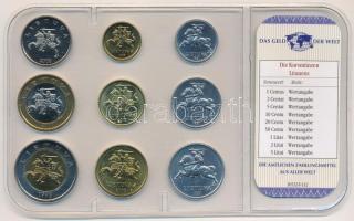 Litvánia 1991-2007. 1c - 5L (9xklf) "Hivatalos fizetőeszközök a világ minden tájáról" forg...
