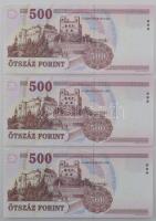 2008. 500Ft (3x) sorszámkövetők "EA" T:UNC