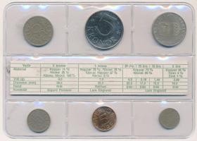 Svédország 1980. 5ö - 5K (6xklf) forgalmi sor fólia tokban T:UNC karcos tok
Sweden 1980. 5 Öre - 5 ...