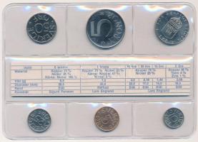 Svédország 1979. 5ö - 5K (6xklf) forgalmi sor fólia tokban T:UNC
Sweden 1979. 5 Öre - 5 Kronor (6xd...
