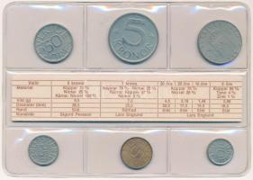 Svédország 1978. 5ö - 5K (6xklf) forgalmi sor fólia tokban T:UNC
Sweden 1978. 5 Öre - 5 Kronor (6xd...