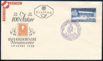 HUNGÁRIKA 1958 Osztrák Bélyegnap FDC az 1858-as kiadású 5kr képével