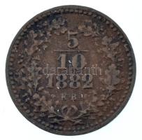 1882KB 5/10kr Cu T:XF Hungary 1882KB 5/10 Kreuzer Cu C:XF Adamo M3.1