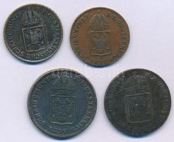 Vegyes: 1816B 1/2kr Cu + 1kr Cu + Ausztria 1816A 1/2kr Cu + 1kr Cu T:XF-VF