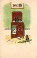 Érsekújvár, Nové Zámky; Saád István Szent Rókus gyógyszertára reklám: Hóvirág-crém, szappan és púder...