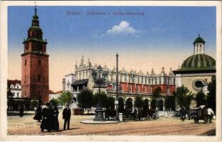 Kraków, Krakkó, Krakau; Sukiennice z wieza ratuszowa / town hall