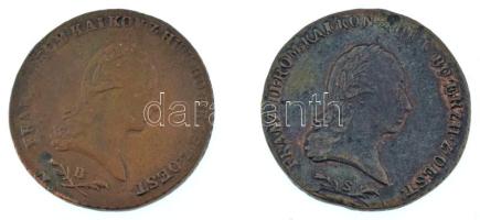1800B-S 6kr Cu "I. Ferenc" (2xklf) T:XF,VF anyaghiba patina Huszár: 2018, Unger III.: 1399...