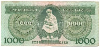 1996. 1000Ft "F 03355987" ritka betűjel! T:F sarokkopás Hungary 1996. 1000 Forint "F ...