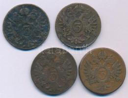 1799B-1800E 3kr Cu "I. Ferenc" (4xklf) T:VF-F