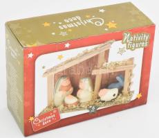 Kerámia betlehem, dobozában