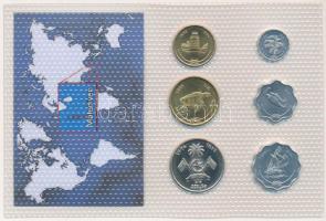 Maldív-szigetek 1984-1996. 1l - 1R (6xklf) "A világ pénzérméi" vákuum csomagolt forgalmi é...