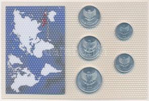 Indonézia 1994-2003. 25R - 500R (5xklf) "A világ pénzérméi" vákuum csomagolt forgalmi érme...