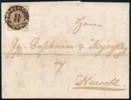 1851 6kr levélen "ESZTERGOM" - Neusohl