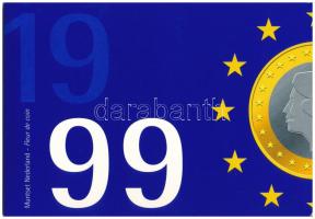 Hollandia 1999. 5c-5G (6xklf) az utolsó forgalmi sor az Euro bevezetése előtt, karton dísztokban, fólia borítékban T:UNC Netherlands 1999. 5 Cents - 5 Gulden (6xdiff) the last coin set before the Euro, in cardboard case and foil envelope C:UNC