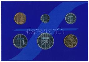 Hollandia 1999. 5c-5G (6xklf) az utolsó forgalmi sor az Euro bevezetése előtt, karton dísztokban, fó...