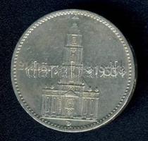 Német 3. Birodalom 1934D 2M Ag "Garnisonkirche" dátummal T:3 kis ph.