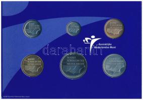 Hollandia 2001. 5c-5G (6xklf) forgalmi sor karton dísztokban, fólia borítékban T:UNC Netherlands 200...