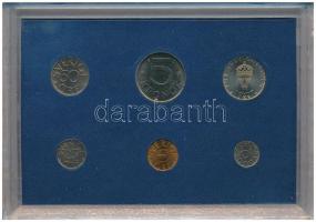 Svédország 1980. 5ö - 5K (6xklf) forgalmi sor műanyag tokban T:UNC
Sweden 1980. 5 Öre - 5 Kronor (6...