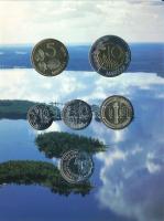 Finnország 2001. 10p - 10M (5xklf) forgalmi sor + "Finn Pénzverde" Cu-Ni zseton szettben, ...