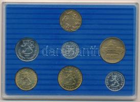 Finnország 1990. 5p - 5M (6xklf) forgalmi sor + pénzverdei zseton szettben, műanyag dísztokban T:UNC...