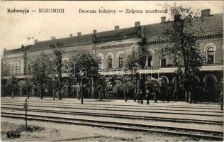 1915 Kolomyia, Kolomea, Kolomyja; Dworzec kolejovy / railway station (EK)