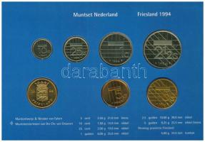 Hollandia 1994. 5c-2 1/2G (6xklf) forgalmi sor karton tokban, pénzverdei zsetonnal, fólia borítékban...