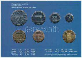 Hollandia 1992. 5c-2 1/2G (6xklf) forgalmi sor karton tokban, pénzverdei zsetonnal, fólia borítékban...