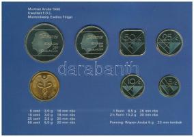Aruba 1990. 5c - 2 1/2Fl (6xklf) forgalmi sor + "Aruba" zseton szettben, karton dísztokban...