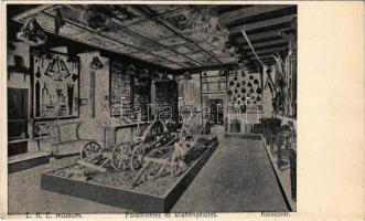 Kolozsvár, Cluj; EKE (Erdélyi Kárpát-Egyesület) múzeum belső, földmívelés és állattenyésztés / museum interior, agriculture and livestock breeding