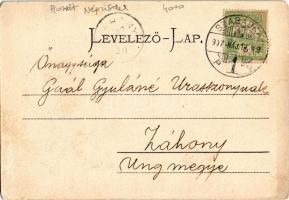 1907 Bunyevác menyasszony és vőlegény. Víg Zsig. Sándor kiadása / Vojvodinan folklore, Bunjevci marr...