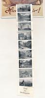 1962 Berchtesgaden, Hier sind wir! Touren Karte - Tourist leporellocard with dog, 10 mini pictures