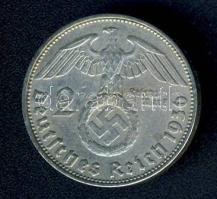 Német 3. Birodalom 1936D 2M Ag "Hindenburg" T:2-/3 kis ph