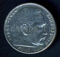 Német 3. Birodalom 1936A 5M Ag "Hindenburg" T:2- kis ph.