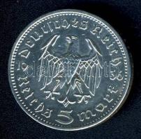 Német 3. Birodalom 1936A 5M Ag "Hindenburg" T:2- kis ph