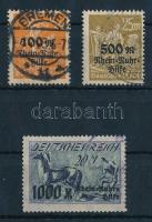 Deutsches Reich 1923 Mi 258-260 (Mi EUR 150,-)