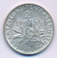 Franciaország 1919. 2Fr Ag T:2XF France 1919. 2 Francs Ag C:XF