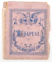 1896 Budapest nevezetességeit bemutató leporelló, szétesett