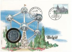 Belgium 1979. 10Fr felbélyegzett borítékban, bélyegzéssel, német nyelvű leírással T:UNC Belgium 1979. 10 Francs in coin envelope with stamp, and cancellation and with German description C:UNC