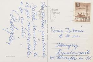 Adorján Krisztián labdarúgó aláírása képeslapon