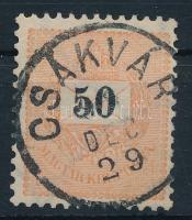 1899 50kr b. számvízjelállással "CSÁKVÁR" (60.000)