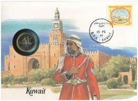 Kuvait 1987. 50f felbélyegzett borítékban, bélyegzéssel, német nyelvű leírással T:UNC Kuwait 1987. 50 Fils in envelope with stamp and cancellation, with German description C:UNC