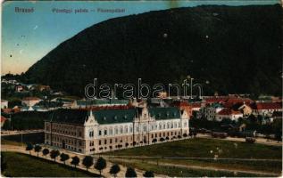 Brassó, Kronstadt, Brasov; Pénzügyi palota. Vasúti levelezőlapárusítás 44-1915. / Finanzpalast / financial palace (EB)