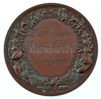 ~1880. "Magyar Ország Gazdasági Egyesülete" kétoldalas bronz érdemérem, hátoldalán "I...