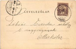 1901 Sajókaza, Sajó-Kaza; Felső bánya, felső gépház, gépház és rámpa, iparvasút. A bányagondnokság k...