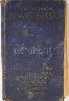 1939 Magyarország új autó térképe. Egészvászon kötésben. 2p + 14 t + 1 melléklet Tátra völgyek áttekintő térképe. Sérült, széteső, rossz állapotban